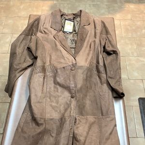 Vintage suede trench coat